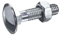 Rocast Surub M12 x 40 Torbant cu Piulita din 603 Otel Zincat (060301240S)