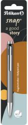Pelikan Snap K10 golyóstoll, fém test, platina (817646)