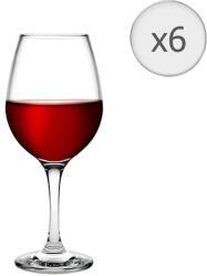 Pasabahce Amber 6 db-os vörösboros pohár készlet, 360ml