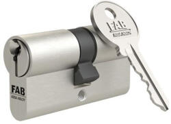 FAB Cilinderbetét, FAB 1.00*/DNm, 30/50 mm (összesen 80 mm), szatén nikkel, 3 db kulccsal, 5 pontos reteszelés, építőipari (TC252299)