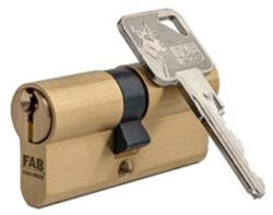 FAB Cilinderbetét, FAB Home 3.00***/BD, 30/35 mm (összesen 65 mm), sárgaréz, fúrásvédelemmel, 5 pontos reteszelés, építőipari (TC252337)