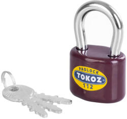 Tokoz Lakat, Tokoz 112/50, 50 mm, bordó, függőzár kivitel, 3 db kulccsal, időjárásálló, kültéri használatra (TC252058)