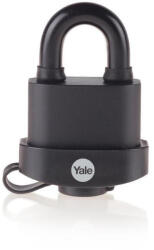Yale Lakat, Yale Y220B/51/118/1, 53 mm, fekete, laminált acél, magas biztonságú, időjárásálló, dupla reteszelés, 3 db kulcs (TC252360)
