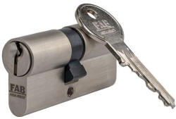 FAB Cilinderbetét, FAB Home 2.00**/DNs, 35/35 mm (összesen 70 mm), szatén nikkel, 3 db kulccsal, 6 pontos reteszelés, sárgaréz, FP2 technológia (TC252324)