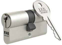 FAB Cilinderbetét, FAB 1.00*/DNm, 35/55 mm (összesen 90 mm), szatén nikkel, 3 db kulccsal, 5 pontos reteszelés, építőipari (TC252300)