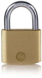 Yale Lakat, Yale Y110B/40/122/2, 40 mm, sárgaréz, függőzár kivitel, edzett, 1 db, 2 azonos zárszerkezet, 3 db kulccsal (TC252344)