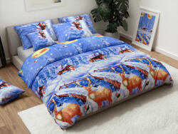  WINTER WISH kék mikroplüss ágyneműhuzat Ágyneműhuzat mérete: 70 x 90 cm | 140 x 200 cm