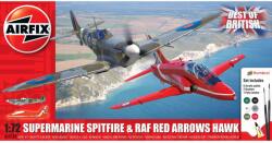 Airfix Best of British Spitfire and Hawk 1: 72 makett készlet festékkel, ragasztóval (A50187) (A50187)