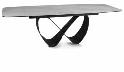 SIGNAL MEBLE Infinity kerámia természetfeletti felhőasztal, 160X95, matt fekete, matt fehér - smartbutor