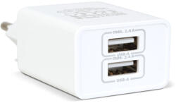 Delight USB Hálózati adapter 2xUSB fehér (55039-2WH) (55039-2WH)