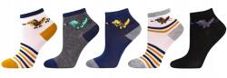 Pesail 5-pack pamut zokni, dinoszauruszok, Size 23/26, fiú zokni