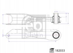 Febi Bilstein 182033 Lengőkar, hátsó, jobb