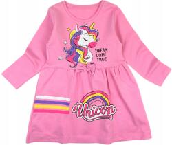  Unikornis Ruha, Unicorn, hosszú ujjú, Size 98, pamut ruha