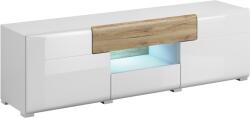  TV-állvány Torsone 101 (Fehér + Fényes fehér + San remo tölgy)