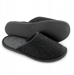 Nowo Férfi nemez papucs, fekete, zárt orrú, EVA talp, Size XXXL (FM-2059)