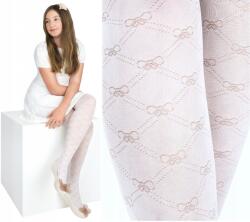 Noviti mikroszálas harisnyanadrág, 30 Den, fehér, masnis, Size 128/134