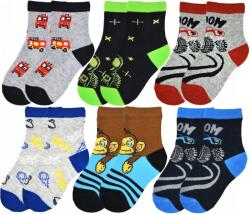Noviti pamut zokni, fiú, 6 db-os, Size 19/22