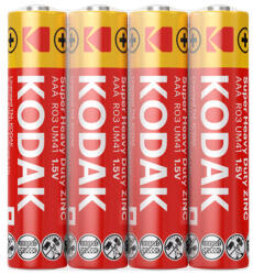 Kodak Super Heavy Duty Zinc féltartós mikro ceruzaelem AAA (1, 5V) - 4 darab (30411715)