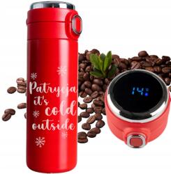 AzaliaDesign Thermo bögre, gravírozással, kijelzővel, ajándék (termos z grawerem)