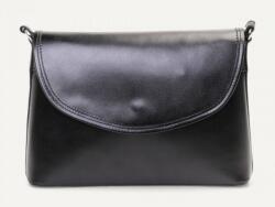 MaxModa Női válltáska: fekete bőr, 2 rekeszes (olasz termék) (1162612)