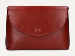 MaxModa Női válltáska: konyakbarna bőr, 2 rekeszes (olasz termék) (1162635)