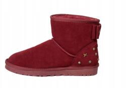  Bőr hótaposó, Size 39, valódi bőr, szőrme bélés, 3cm sarok (5873)