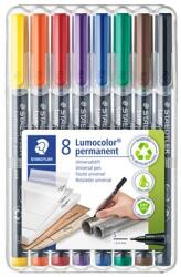 STAEDTLER Alkoholos marker készlet, OHP, 0, 4 mm, STAEDTLER Lumocolor® 313 S , 8 különböző szín (313 WP8) - fodicoaruhaz