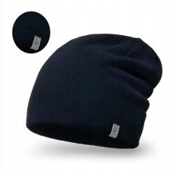 PaMaMi Férfi téli sapka, sötétkék, Pamami, 100% akril, univerzális méret (Klasyczna Czapka Jesienno-Zimowa męska)