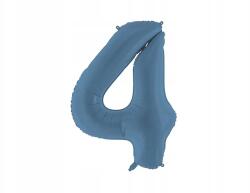 Party Deco Fólia lufi, Size 4, 86cm, sötétkék, héliummal, levegővel is felfújható