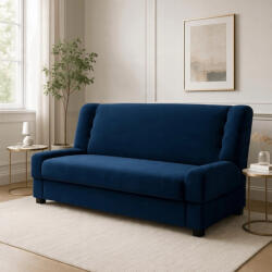  2 db kihúzható kanapé sötétkék velúr kárpitozással - PIANO (ME-PPHUE-DOROTKA-KRONOS9-Z2-WER)