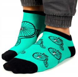 YOCLUB Zokni, zöld, kerékpár motívummal, Size 43/46 (SKS-0086F-D100#043046)