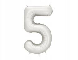 Party Deco Fólia lufi "5", 86cm, ezüst