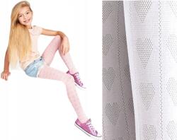 YOCLUB Szív Harisnyanadrág, 40DEN, mikroszálas, fehér, Size 140/146