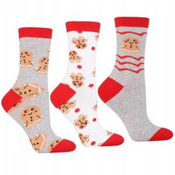 Moraj Női Karácsonyi Zokni, 3 db-os, mézeskalács mintás, 38/41 (CSLS250-017)