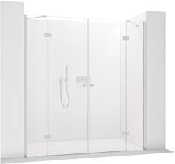 Cerano - 2-szárnyú zuhanyajtó Marino B/J - 6 mm - króm, átlátszó üveg - 208(109+99)x190 cm