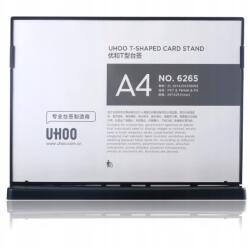  UHOO Vízszintes Menütartó Állvány, A4, fekete, kétoldalas (6265)