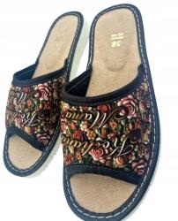 Maximus Női Házipapucs, Size 41, bőr, selyemsál ajándék (Kapcie na Dzień Matki r. 41)