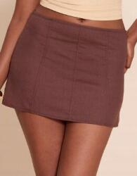 Prettylittlething Miniszoknya, barna, Size 40, poliészter