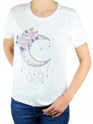  Női Póló, Size L, 100% pamut, rövid ujjú, divatos, Hold mintás