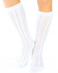 Noviti Fehér Zokni, áttört térdzokni, Size 23/26, pamut (SB065-G-01)