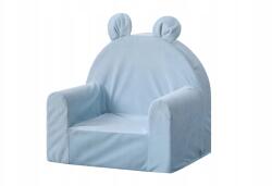 Baby-Raj Gyerekülés-pufa, kék, habszivacs, velvet szövet, Size kb. 55cm (Baby-Raj Fotel)