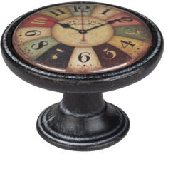 WALTECO Bútorgomb Óra átmérő 37mm fekete rozsda (WT-7296)