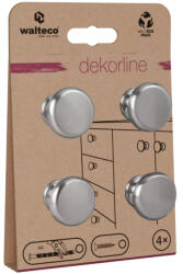 WALTECO Tosca bútorgomb-készlet 29 mm átmérőjű szálcsiszolt szatén nikkel 4 db (WT-7709)