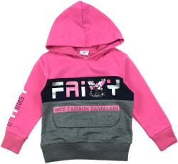 F-26 Kapucnis pulóver kislánynak, flitteres nyuszi, pamut, Size 104/110