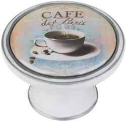 WALTECO Bútorgomb Cafe III átmérő 37mm antik ezüst (WT-7310)