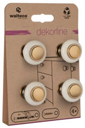 WALTECO Alta bútorgombgarnitúra 31 mm átmérőjű porcelán bronz 4 db (WT-7725)