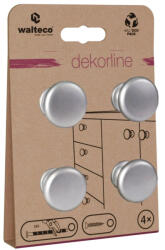 WALTECO Tosca bútorgomb-készlet 29 mm átmérő matt króm 4 db (WT-7707)