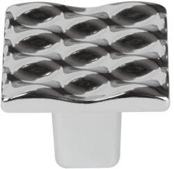 WALTECO Bútorgomb Wave 25x25mm króm (WT-7066)