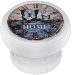 Walteco Bútorgomb Home átmérő 40mm fehér fa (WT-7308)