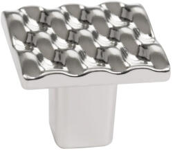 WALTECO Bútorgomb Wave 25x25mm szálcsiszolt szatén nikkel (WT-7067)